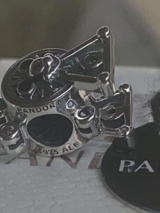 Authentic Disney Pandora Mickey Ferris Wheel Silver Charm 925 Ale - Picture 3 of 6